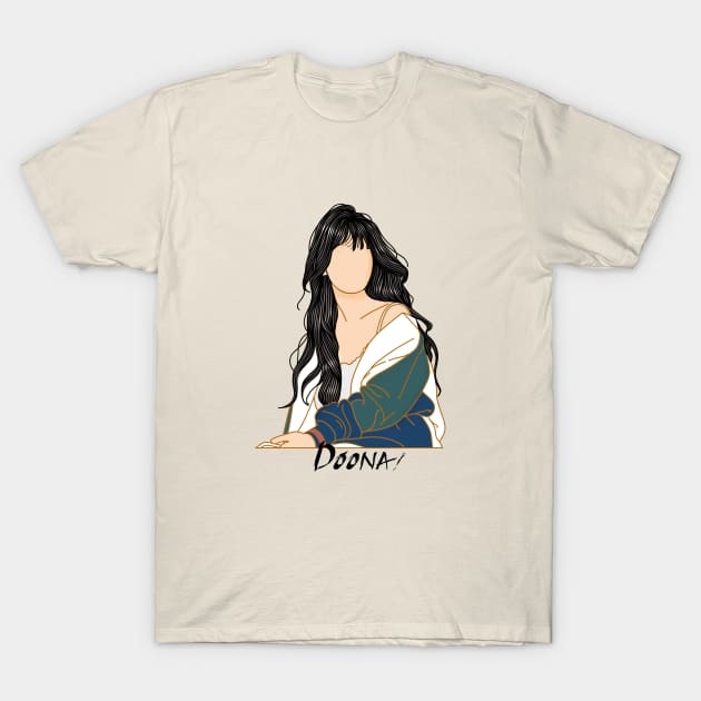 Doona Kdrama Art T-Shirt by ArtByAzizah